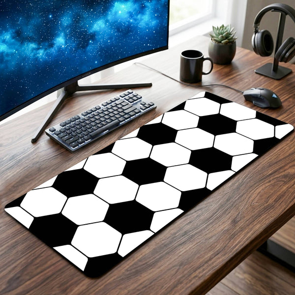 Soccer Ball Texture Desk Mat - 12 x 32 Inch image