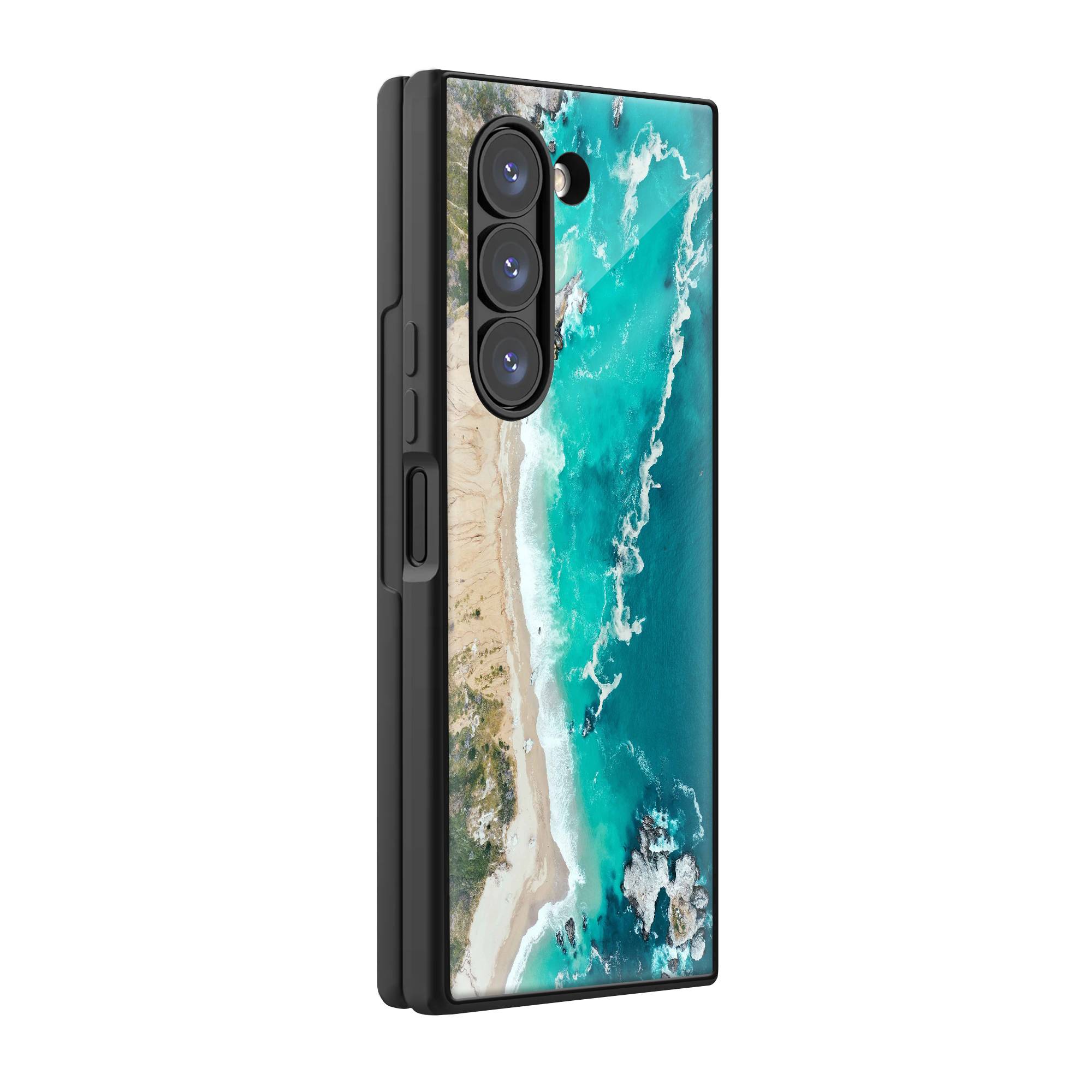 Ocean Waves Samsung Z Fold Glass Case image 0 Main image