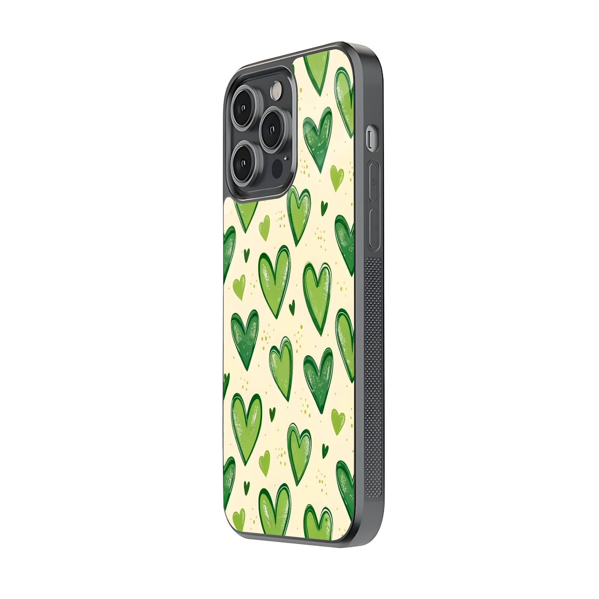 Green Hearts Glass Case Secondary image