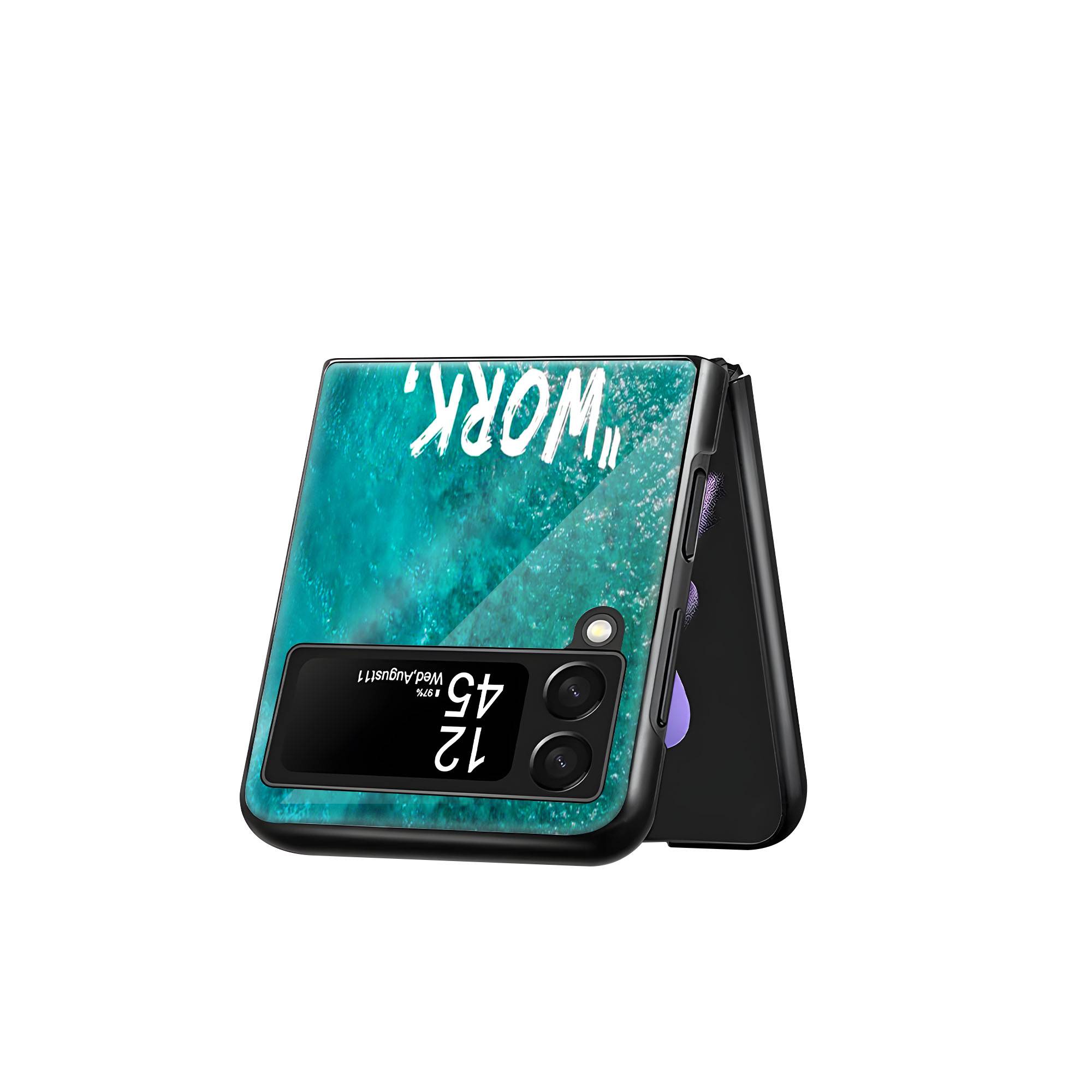 Work Travel Samsung Z Flip Glass Case image 2