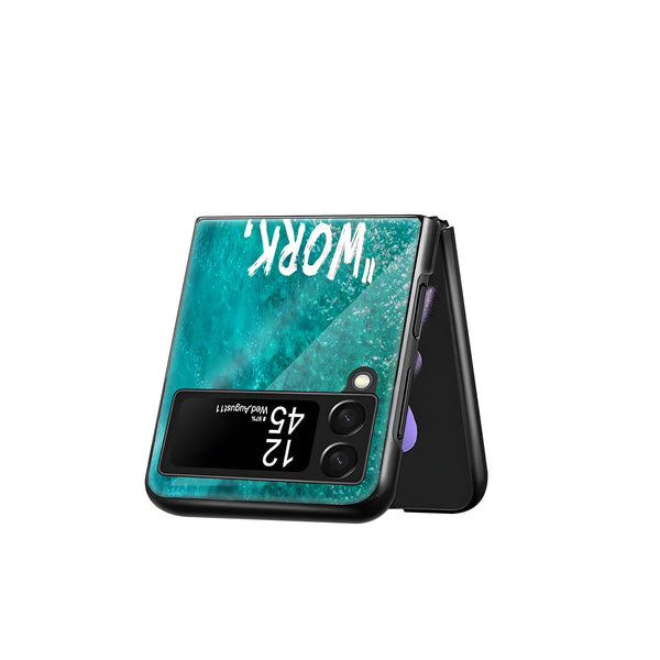 Work Travel Samsung Z Flip Glass Case image 2