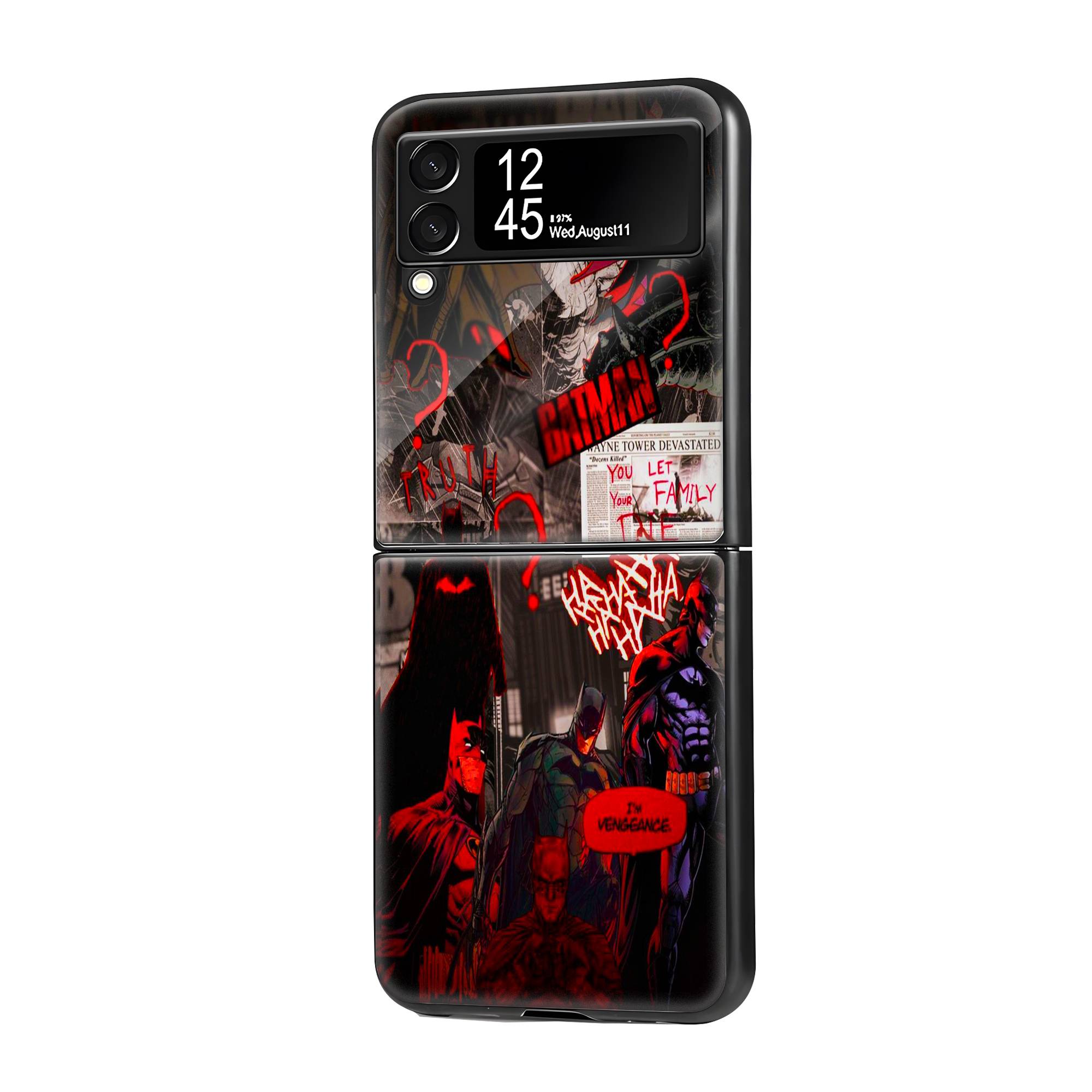 Batman Artwork Samsung Z Flip Glass Case image 0 Main image