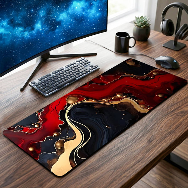 Luxurious Marble Desk Mat - 12 x 32 Inch image