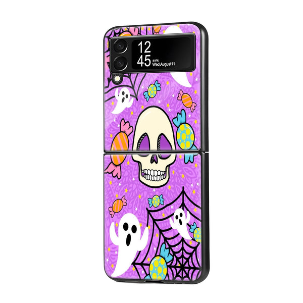 Cute Ghost Samsung Z Flip Glass Case image 0