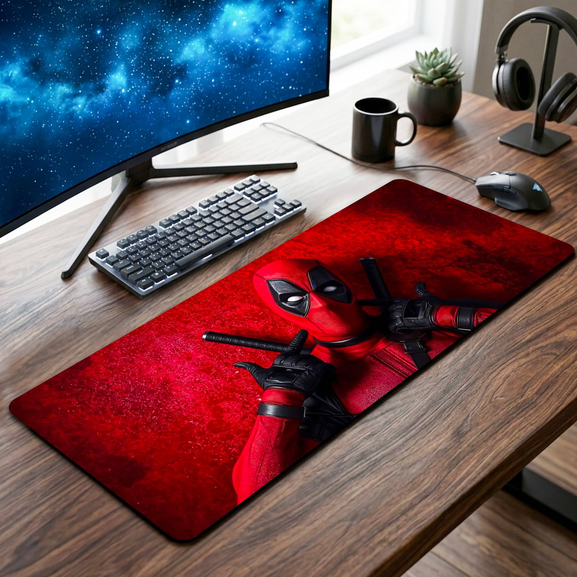 Deadpool Desk Mat - 12 x 32 Inch image