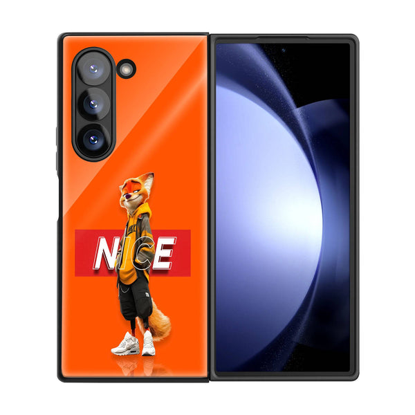 Modern Fox Samsung Z Fold Glass Case image 2