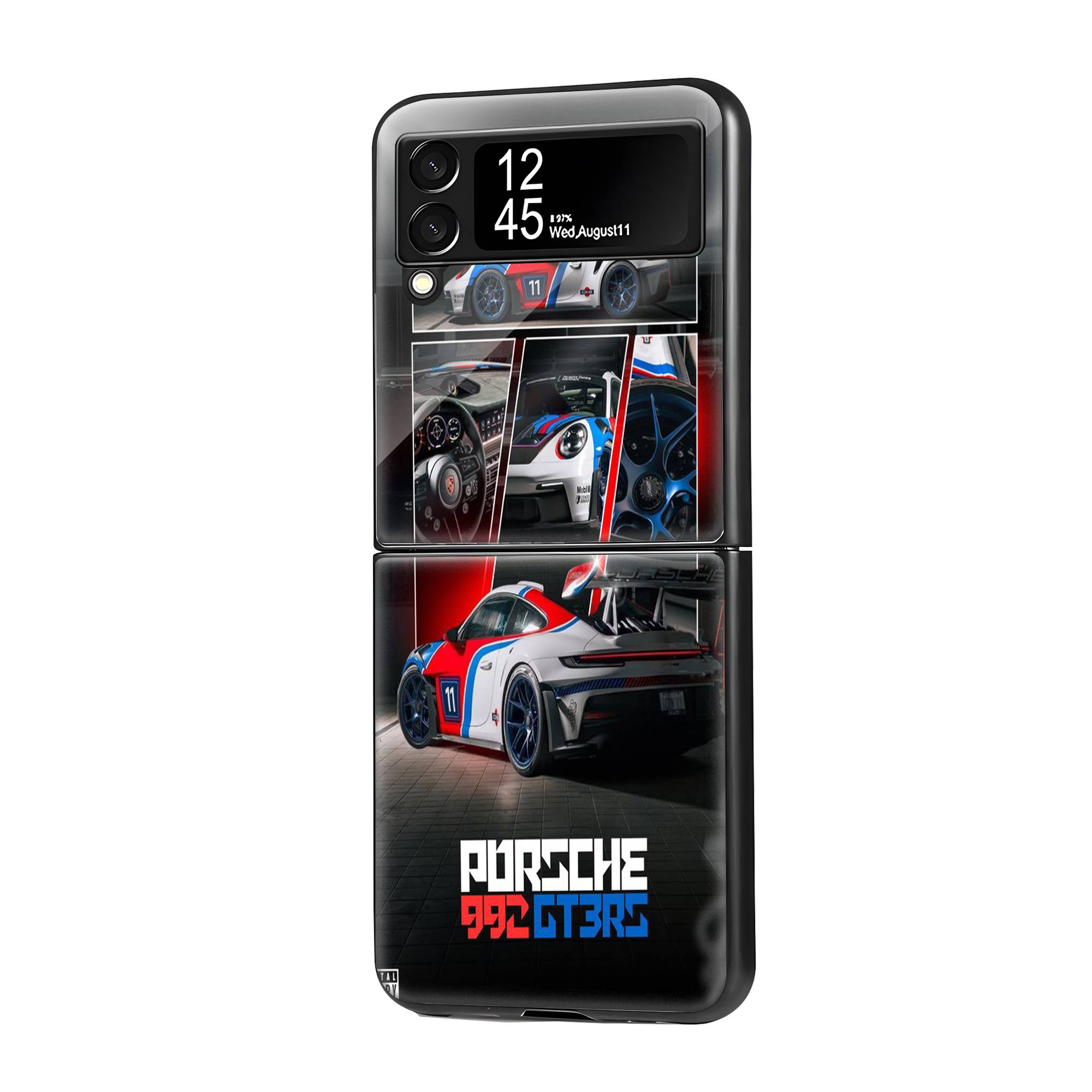 992 Porsche Samsung Z Flip Glass Case image 0 Main image