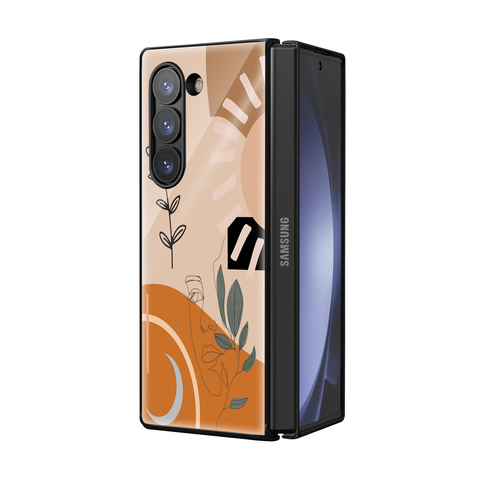 Line Art Samsung Z Fold Glass Case Secondary image