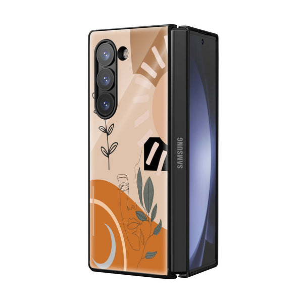 Line Art Samsung Z Fold Glass Case image 1