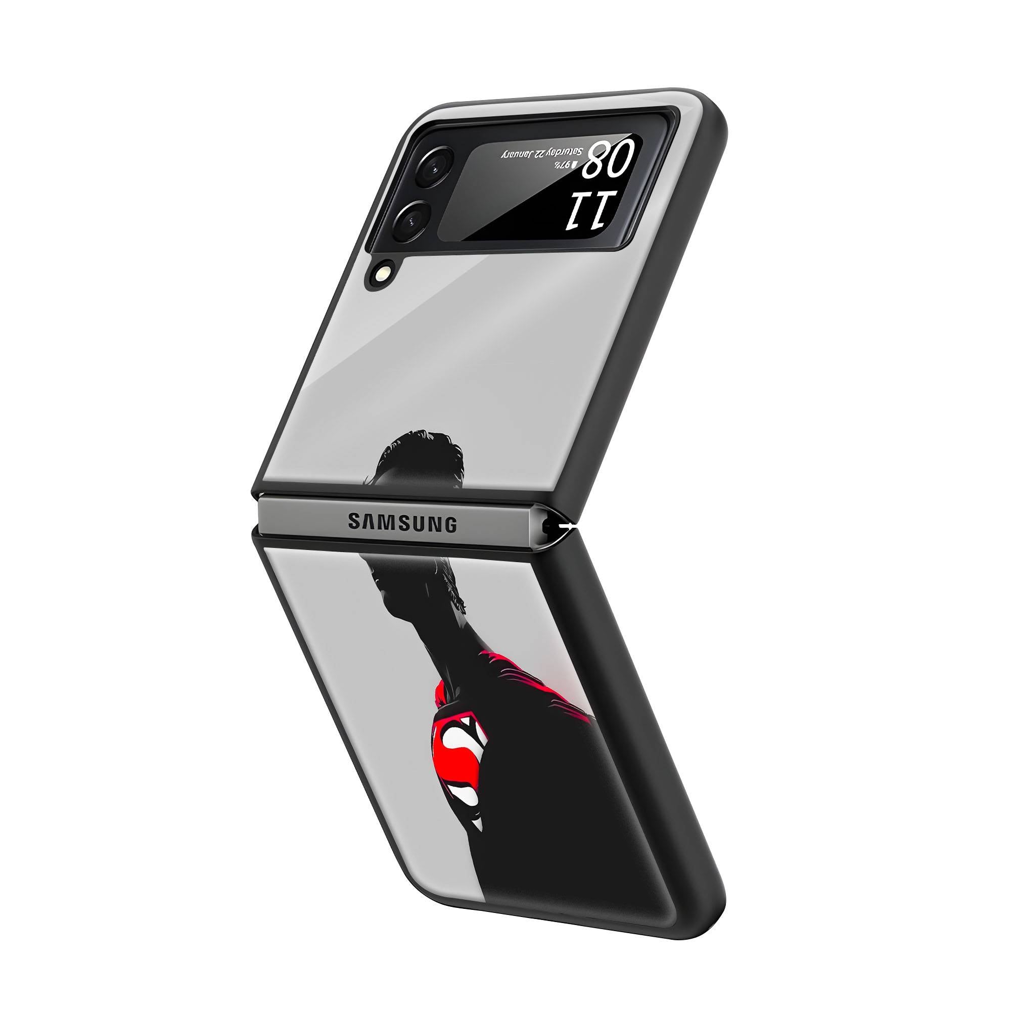 Superman Samsung Z Flip Glass Case image 1