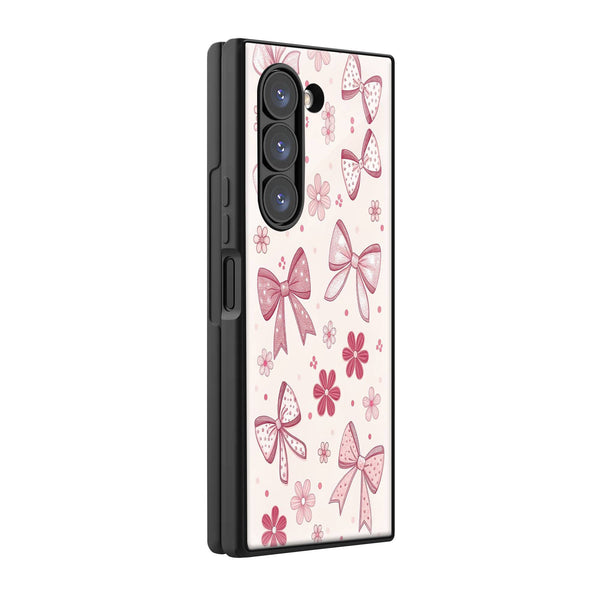 Pink Bow Samsung Z Fold Glass Case image 0