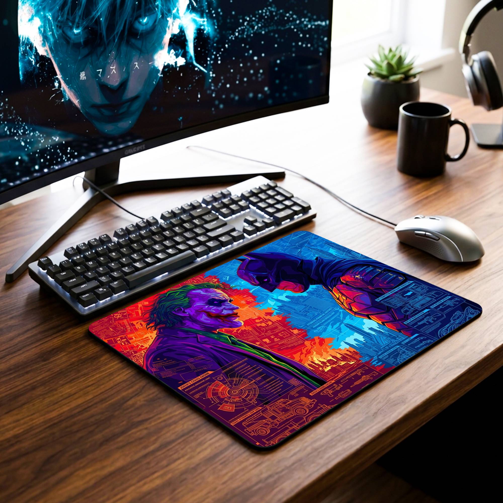 Batman VS Joker Desk Mat - 7.5 x 9 Inch image