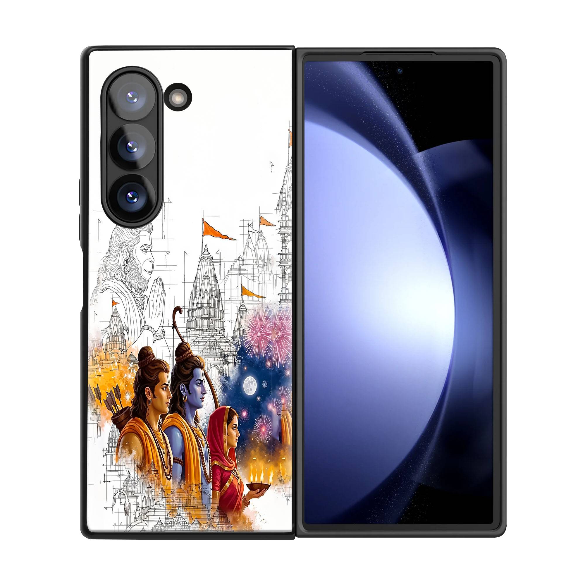 Ram Darbar Samsung Z Fold Glass Case image 2