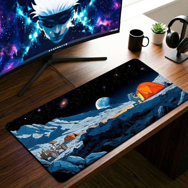 Astronaut Camping Desk Mat - 11 x 23 Inch image