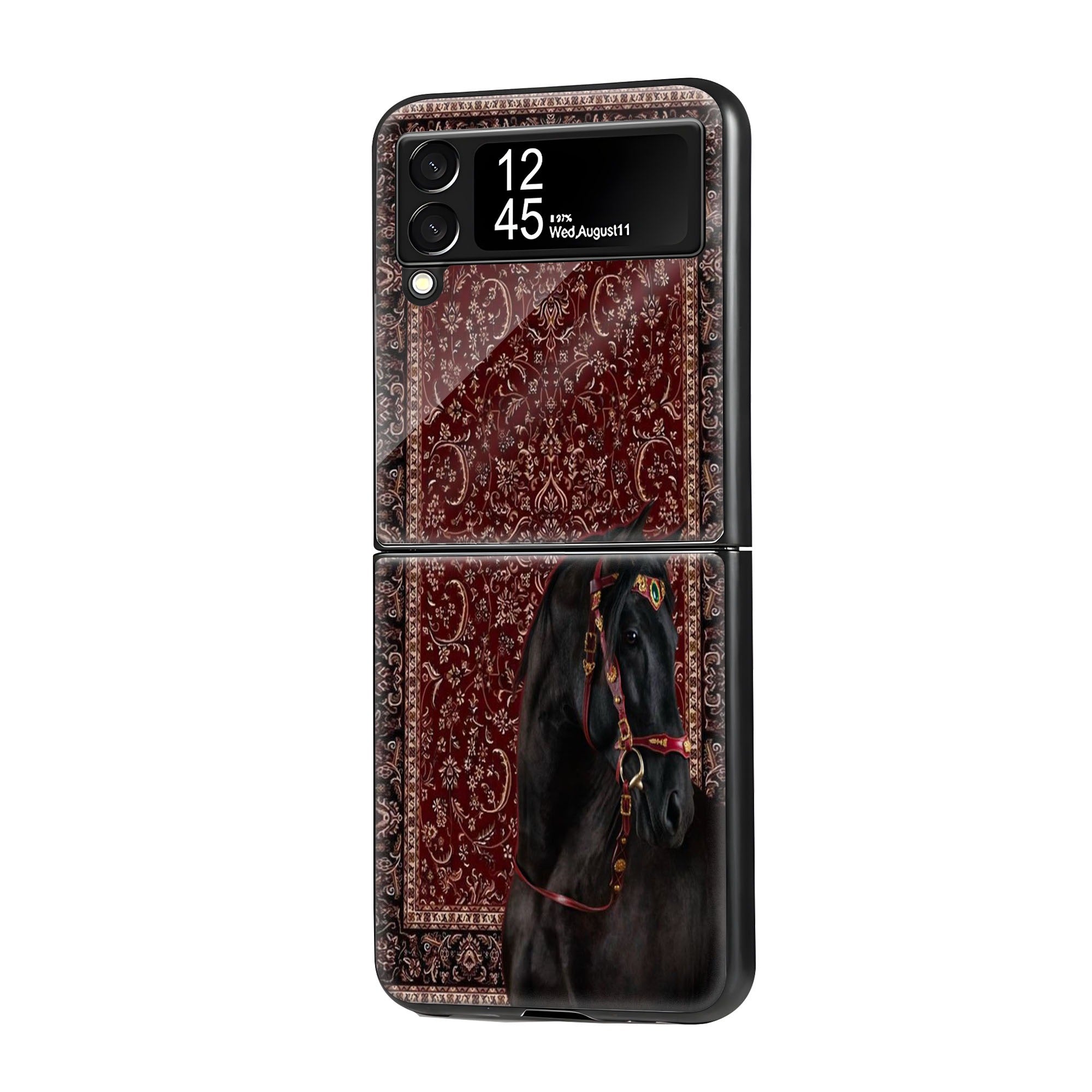 Persian Horse Rug Samsung Z Flip Glass Case image 0 Main image