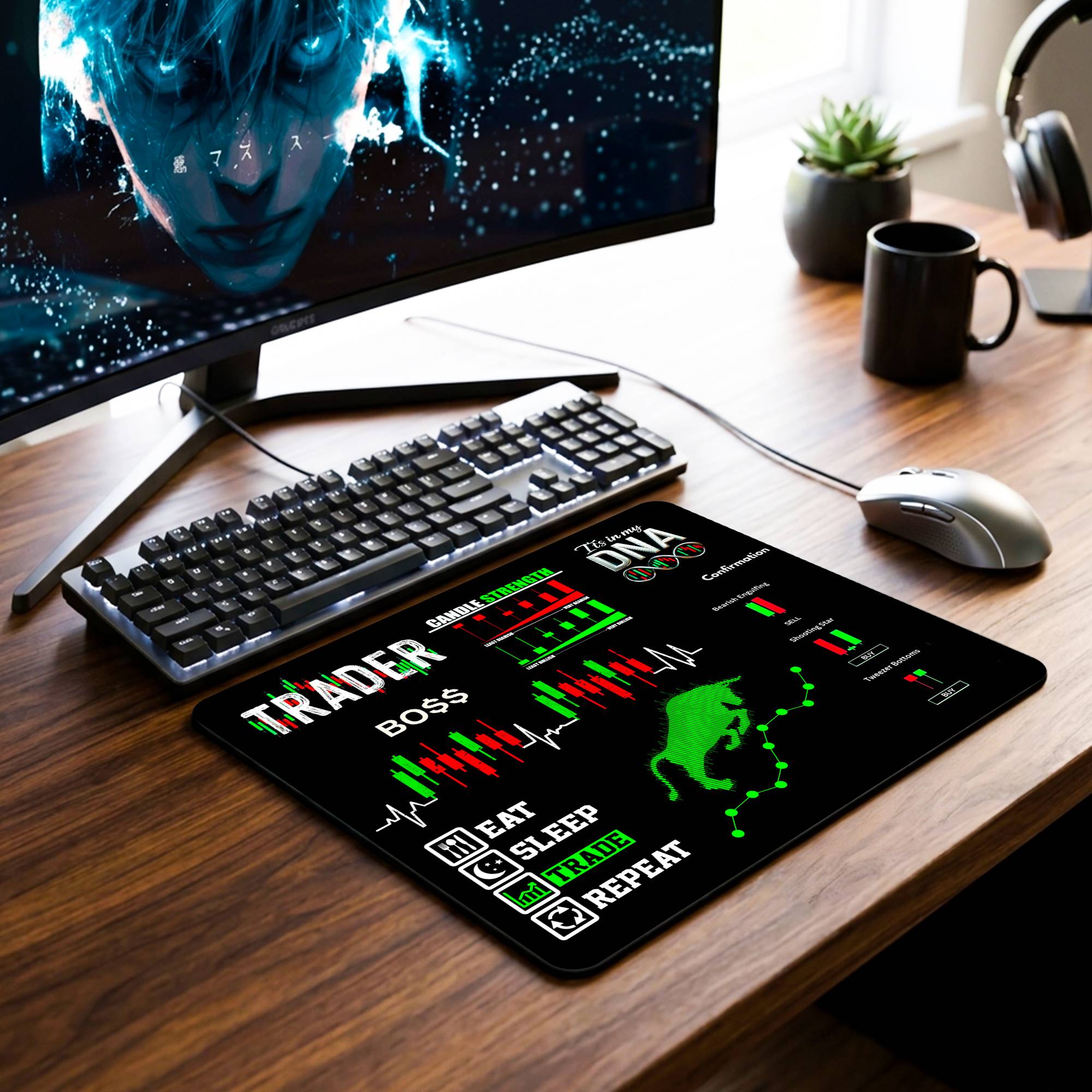 Stock Market Desk Mat - 7.5 x 9 Inch image