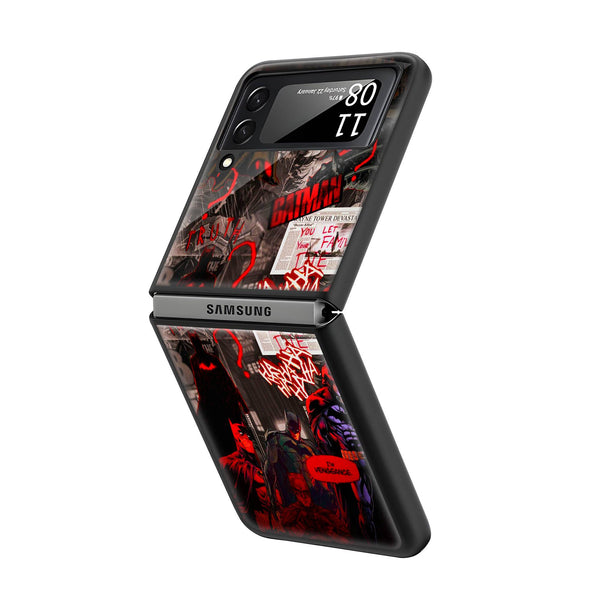 Batman Artwork Samsung Z Flip Glass Case image 1