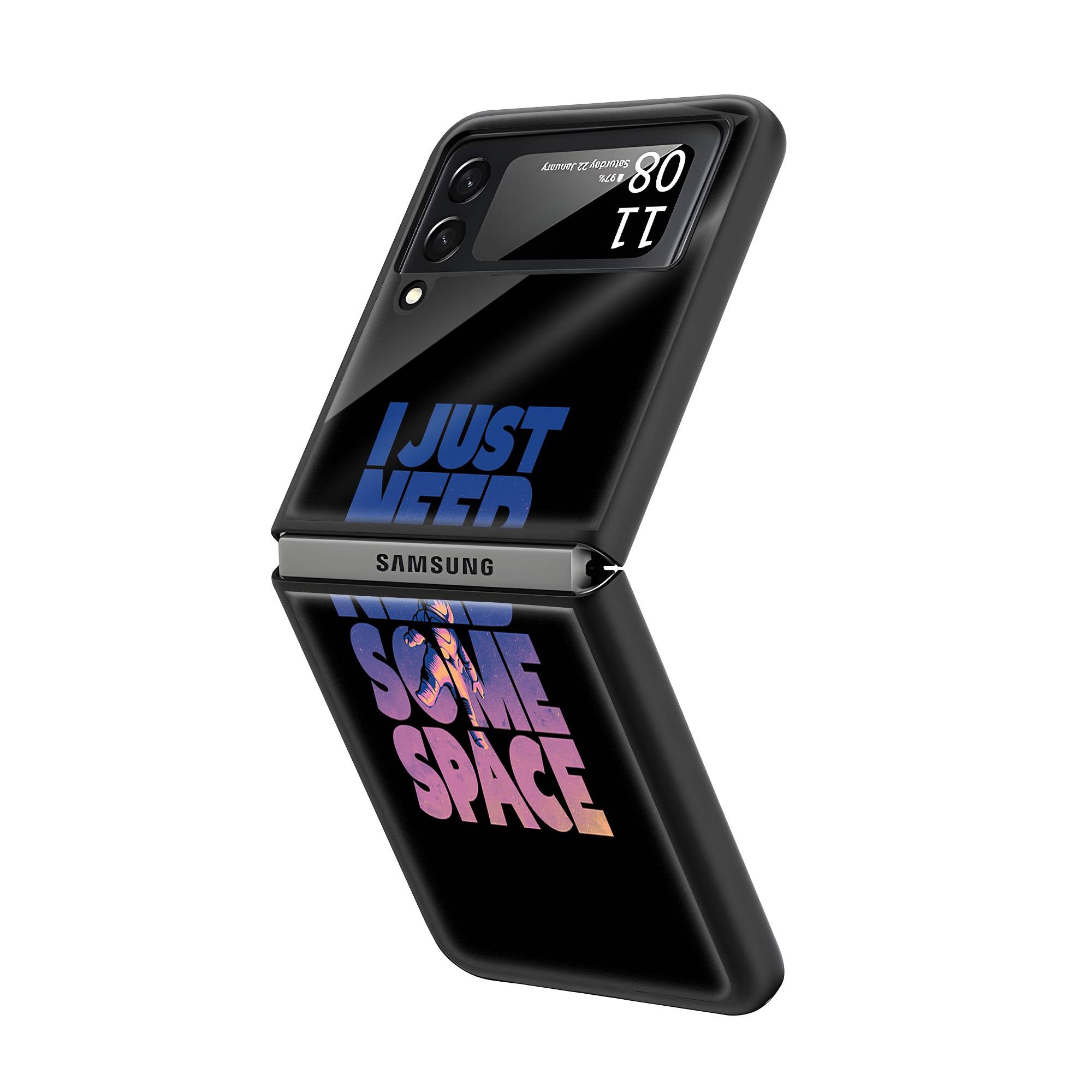 I Just Need Some Space Samsung Z Flip Glass Case Secondary image