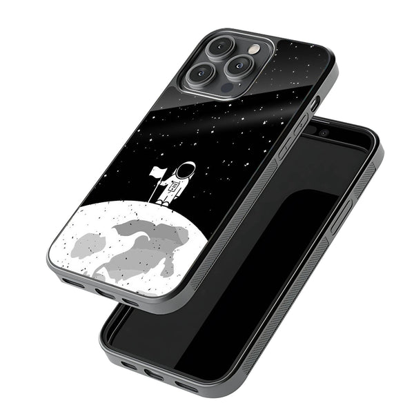 Astronaut On Moon Glass Case image 2