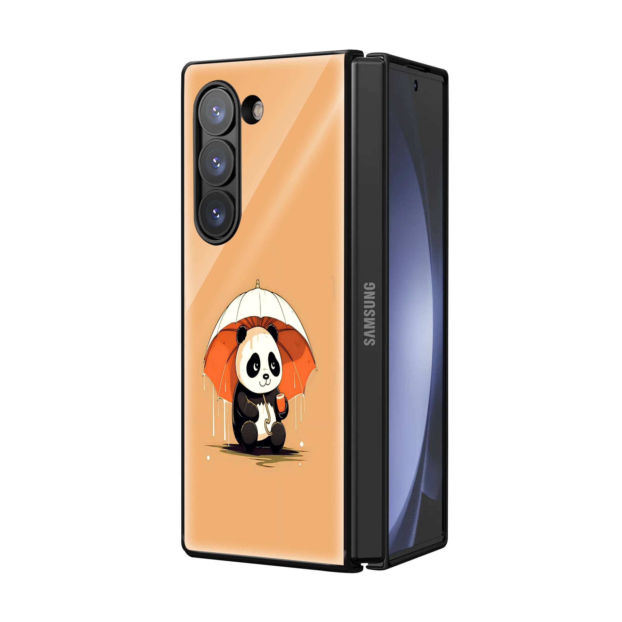 Sweet Panda Samsung Z Fold Glass Case Secondary image