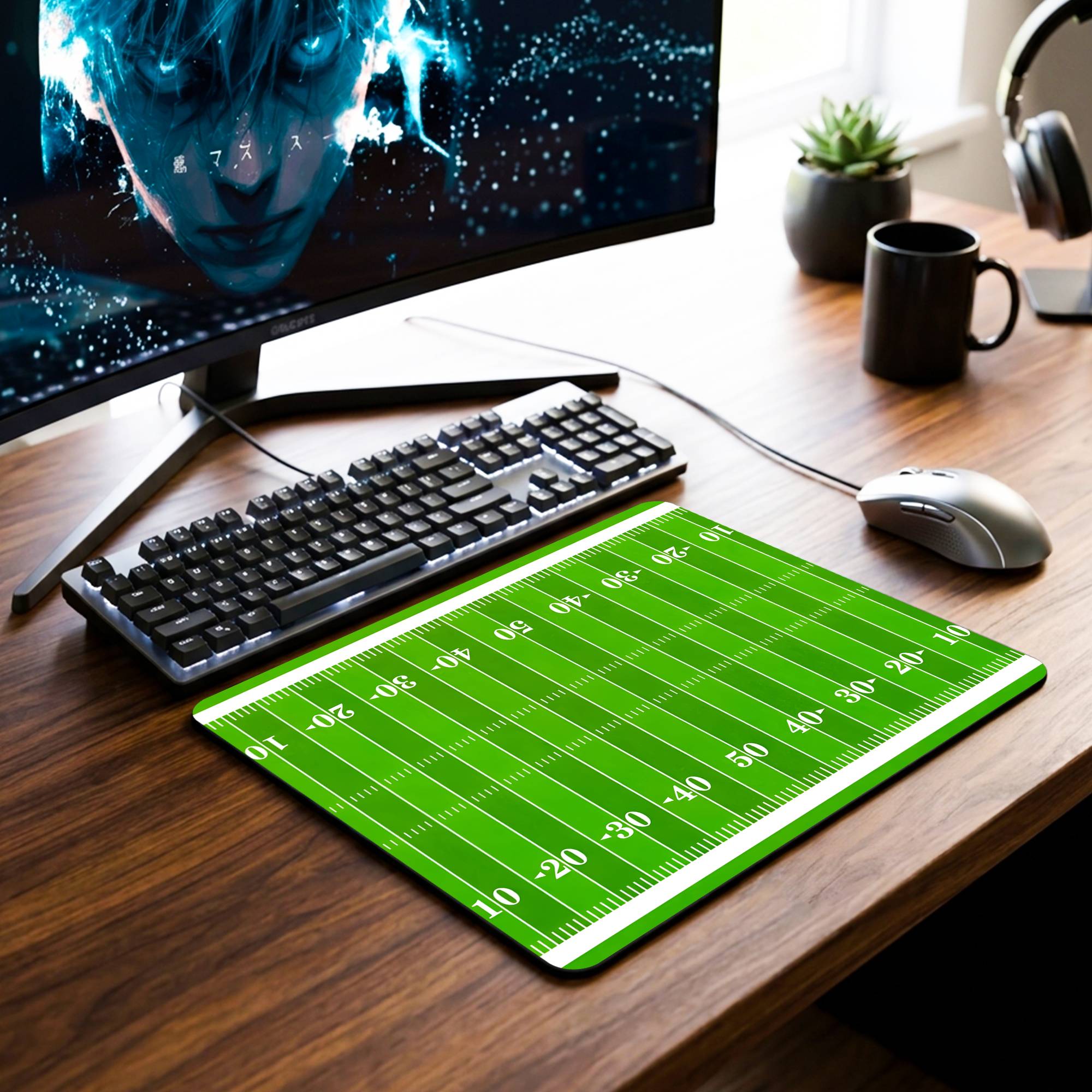 Soccer Pitch Desk Mat - 7.5 x 9 Inch image