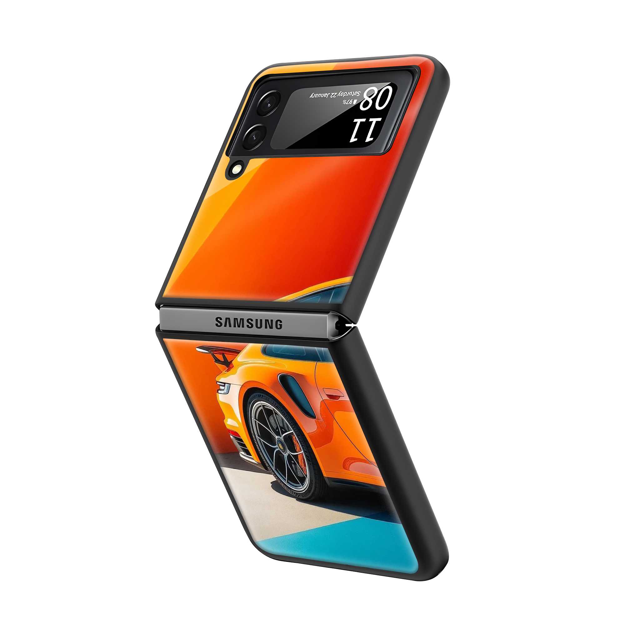Sports Car Samsung Z Flip Glass Case Secondary image
