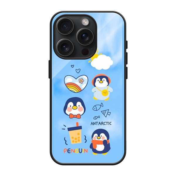Cartoon Penguin Glass Case image 0