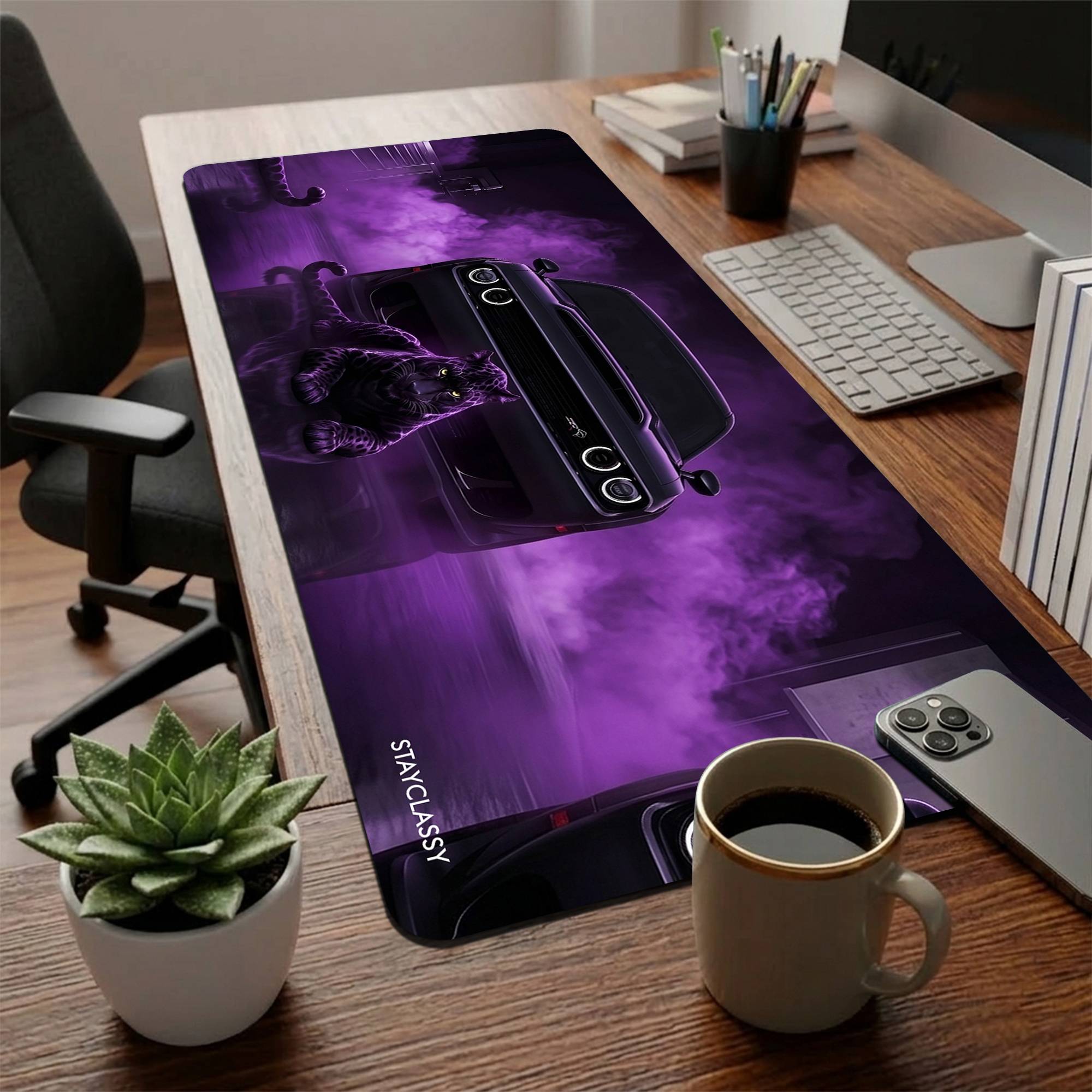 Dark Muscle Car Desk Mat Secondary image