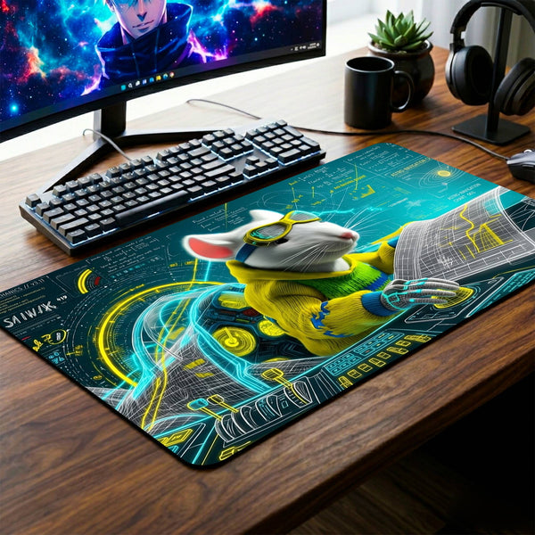 Futuristic Aircraft Desk Mat - 14 x 23 Inch image
