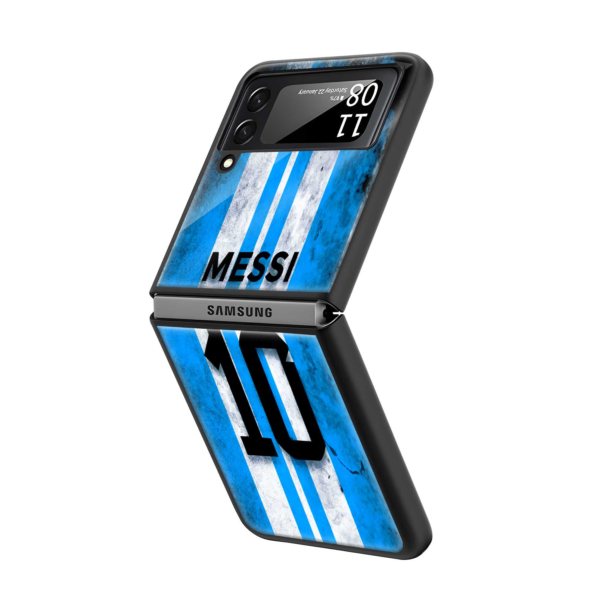 Messi Argentina Samsung Z Flip Glass Case Secondary image