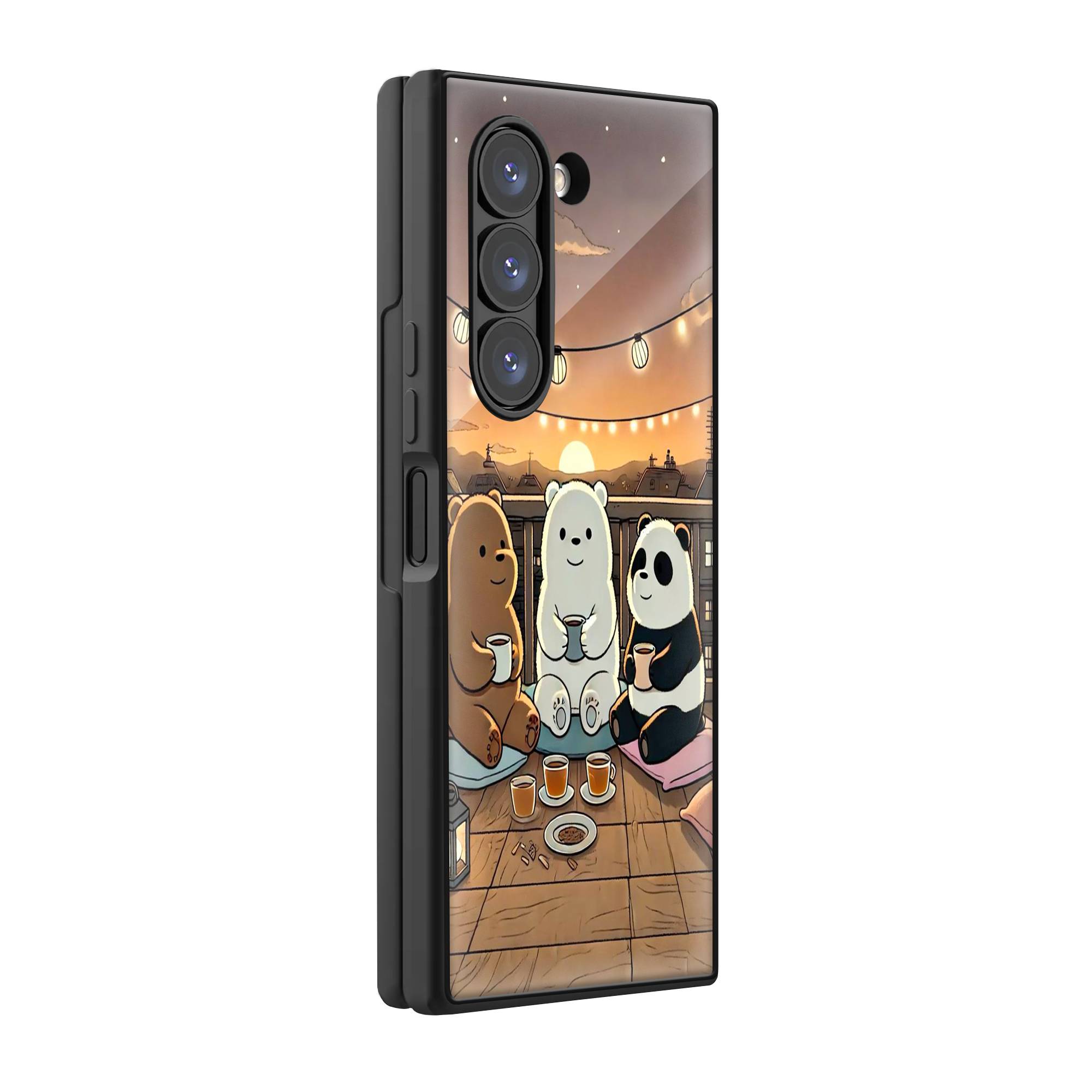 We Bare Bears Samsung Z Fold Glass Case image 0 Main image