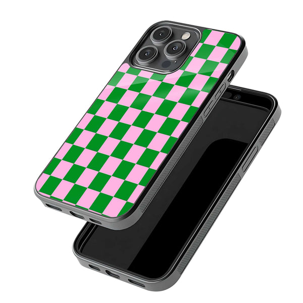 Green Grid Glass Case image 2