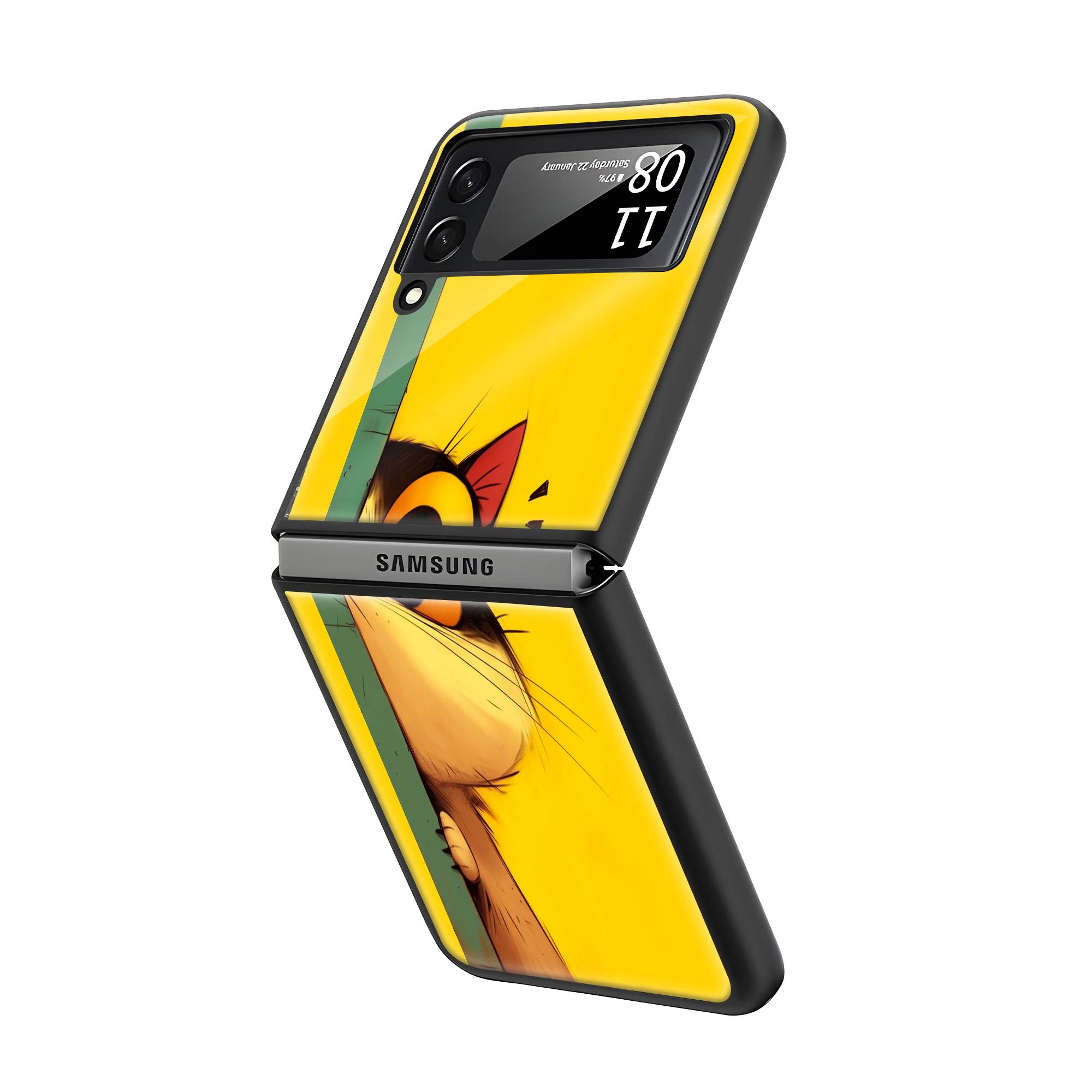 Innocent Cat Samsung Z Flip Glass Case Secondary image