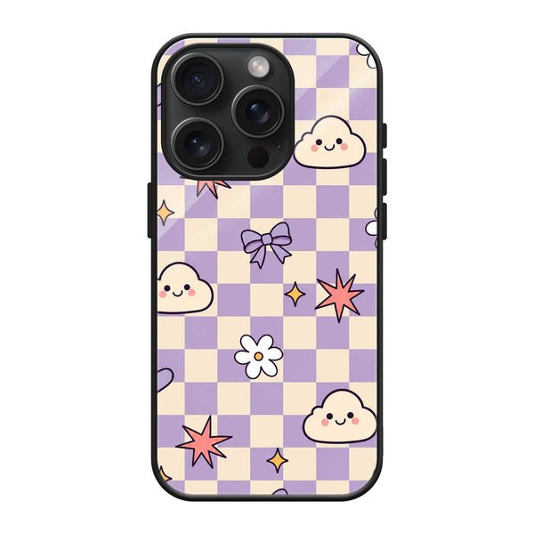 Cute Clouds Glass Case image 0