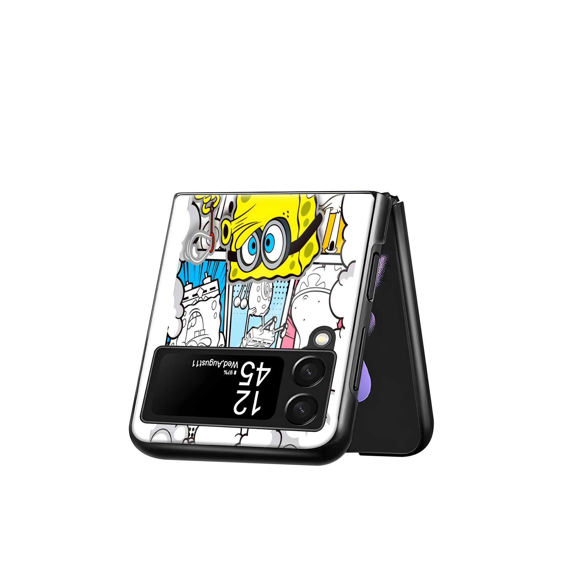 SpongeBob Samsung Z Flip Glass Case image 2