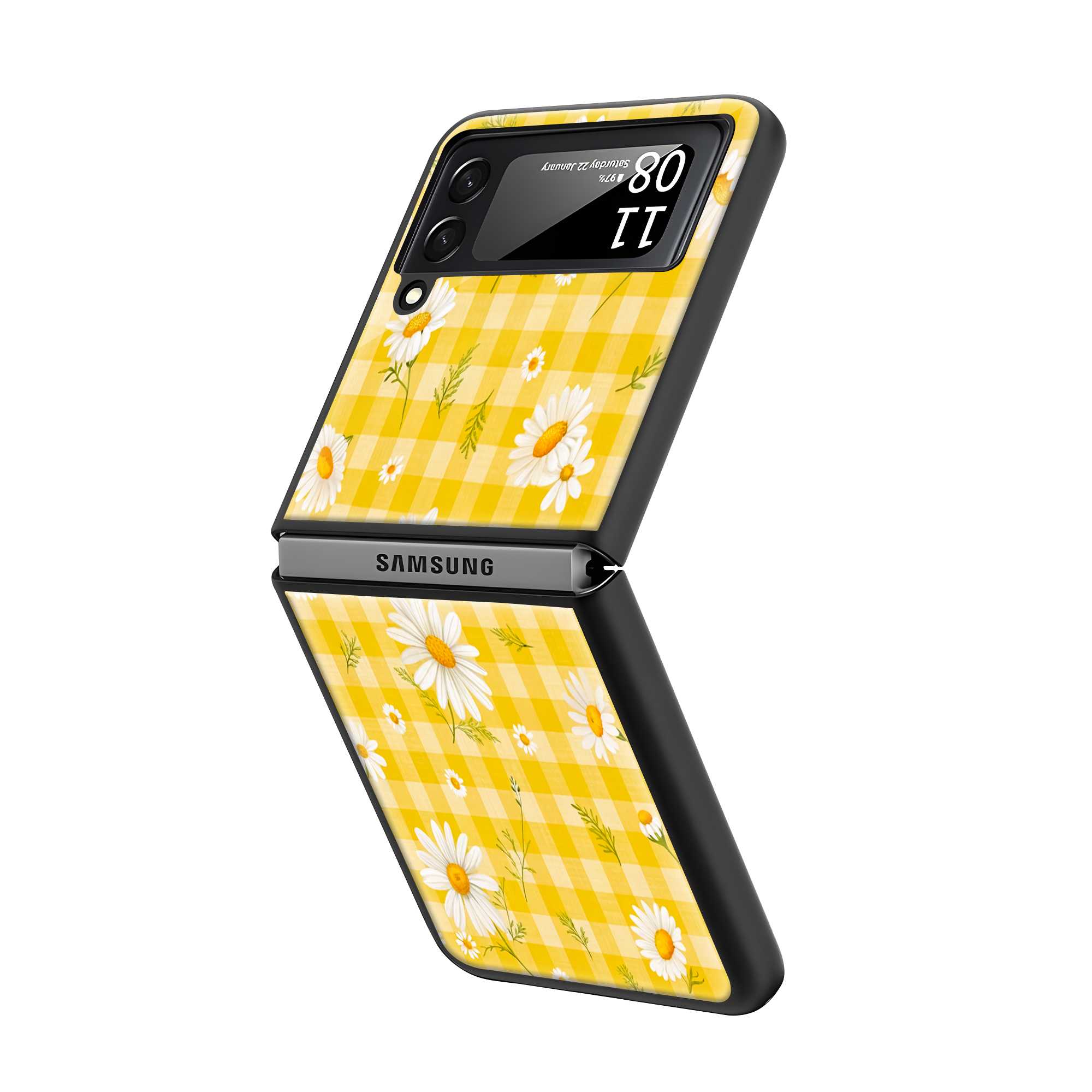 Sunshine Daisies Samsung Z Flip Glass Case image 1