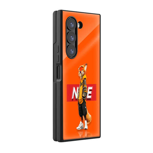 Modern Fox Samsung Z Fold Glass Case image 0