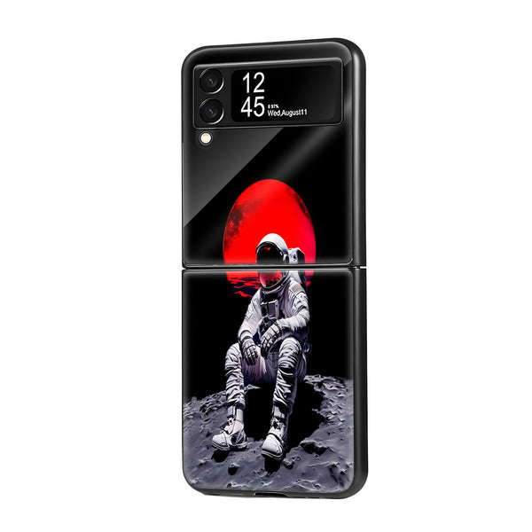 Moon Surface Samsung Z Flip Glass Case image 0