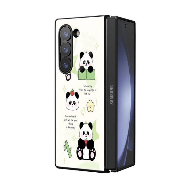 Panda Love Samsung Z Fold Glass Case image 1