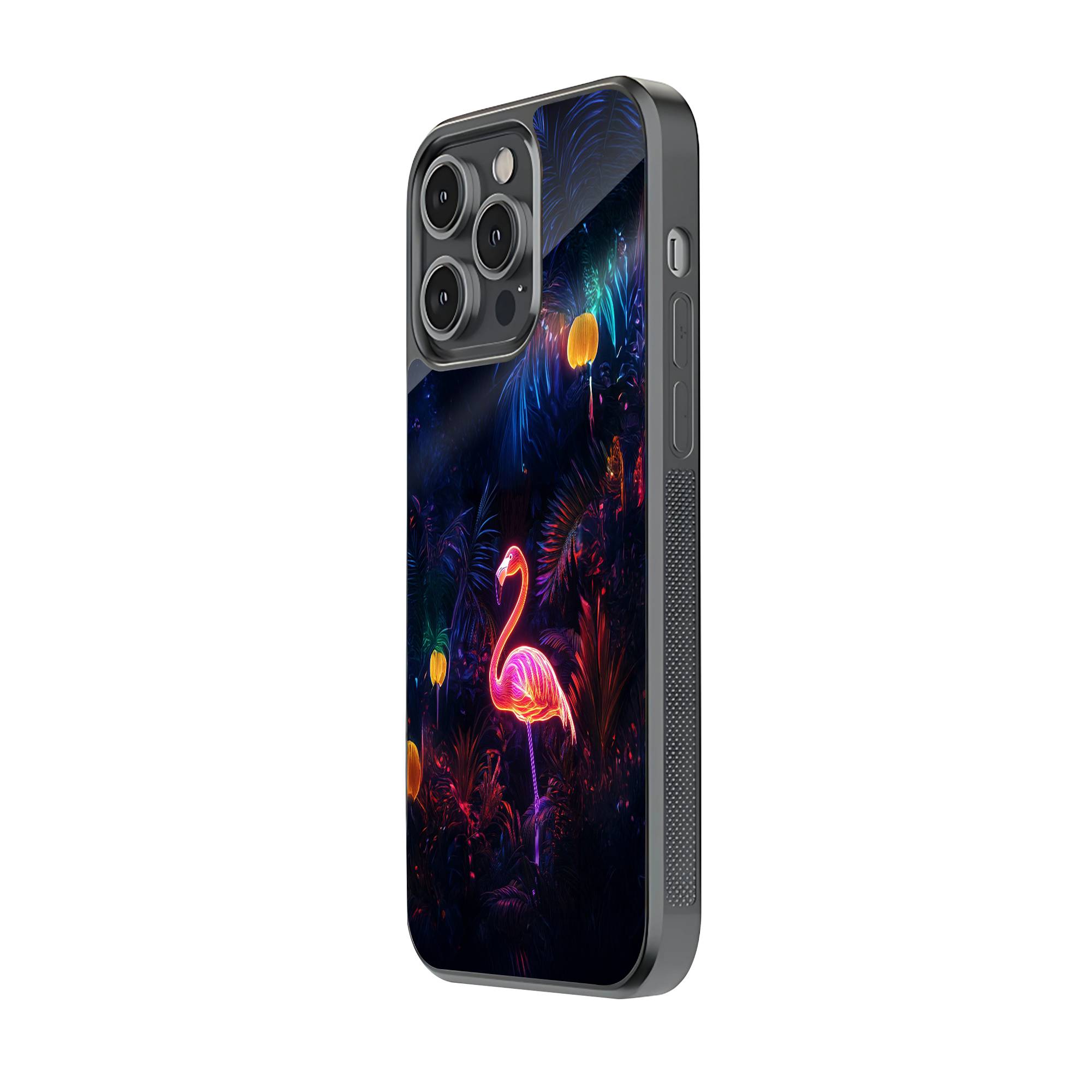 Neon Flamingo Glass Case image 1