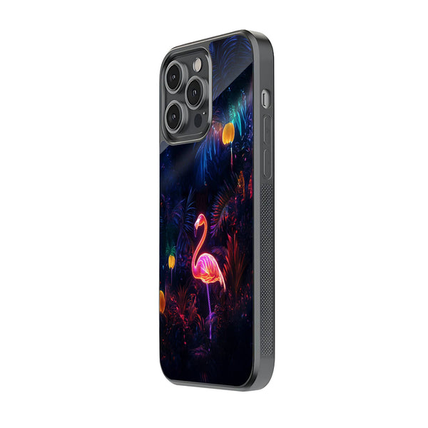 Neon Flamingo Glass Case image 1