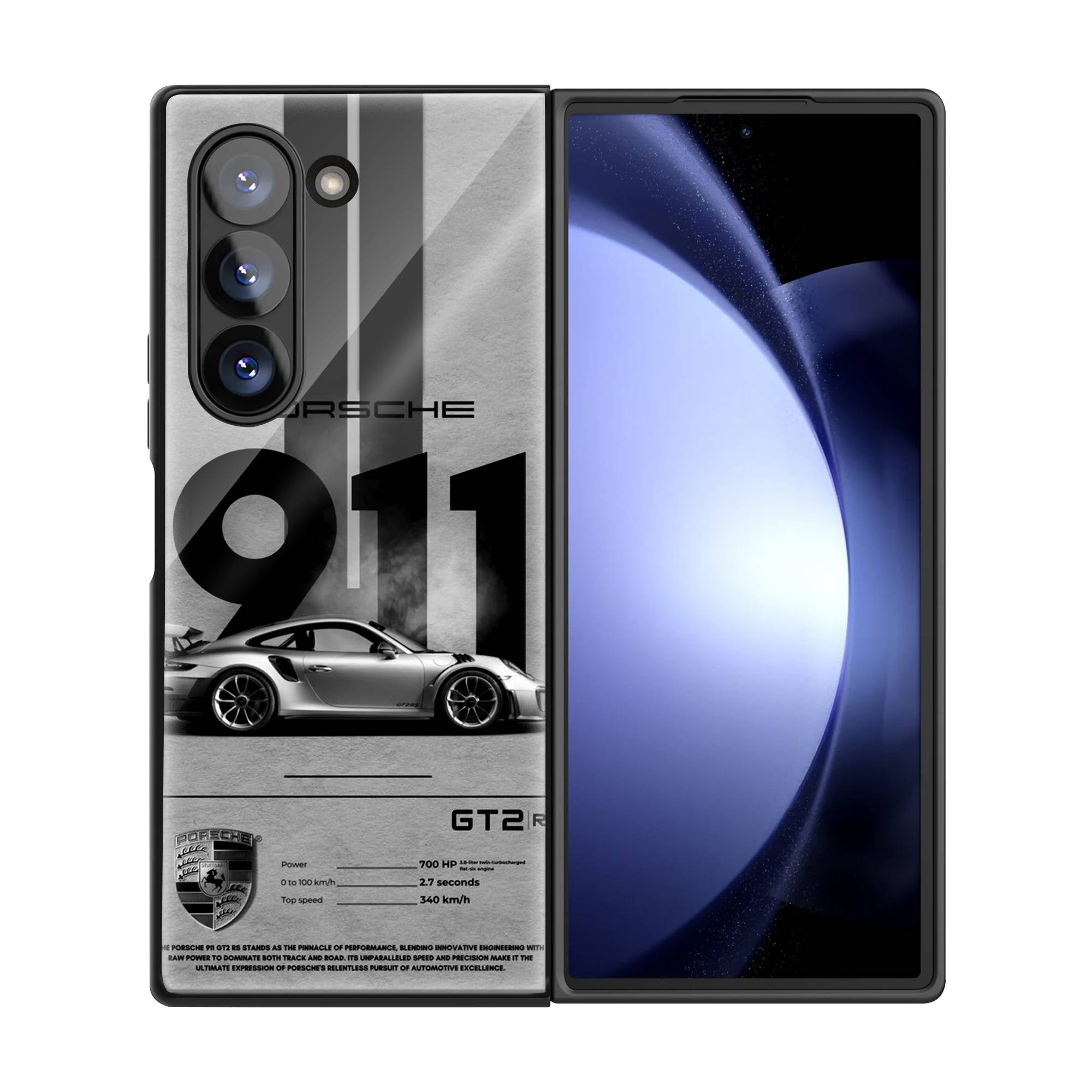 Porsche Legacy Samsung Z Fold Glass Case image 2