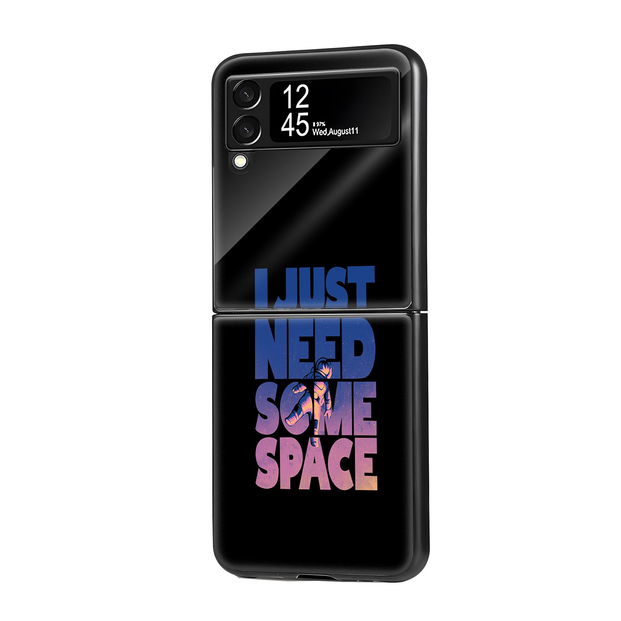 I Just Need Some Space Samsung Z Flip Glass Case image 0 Main image