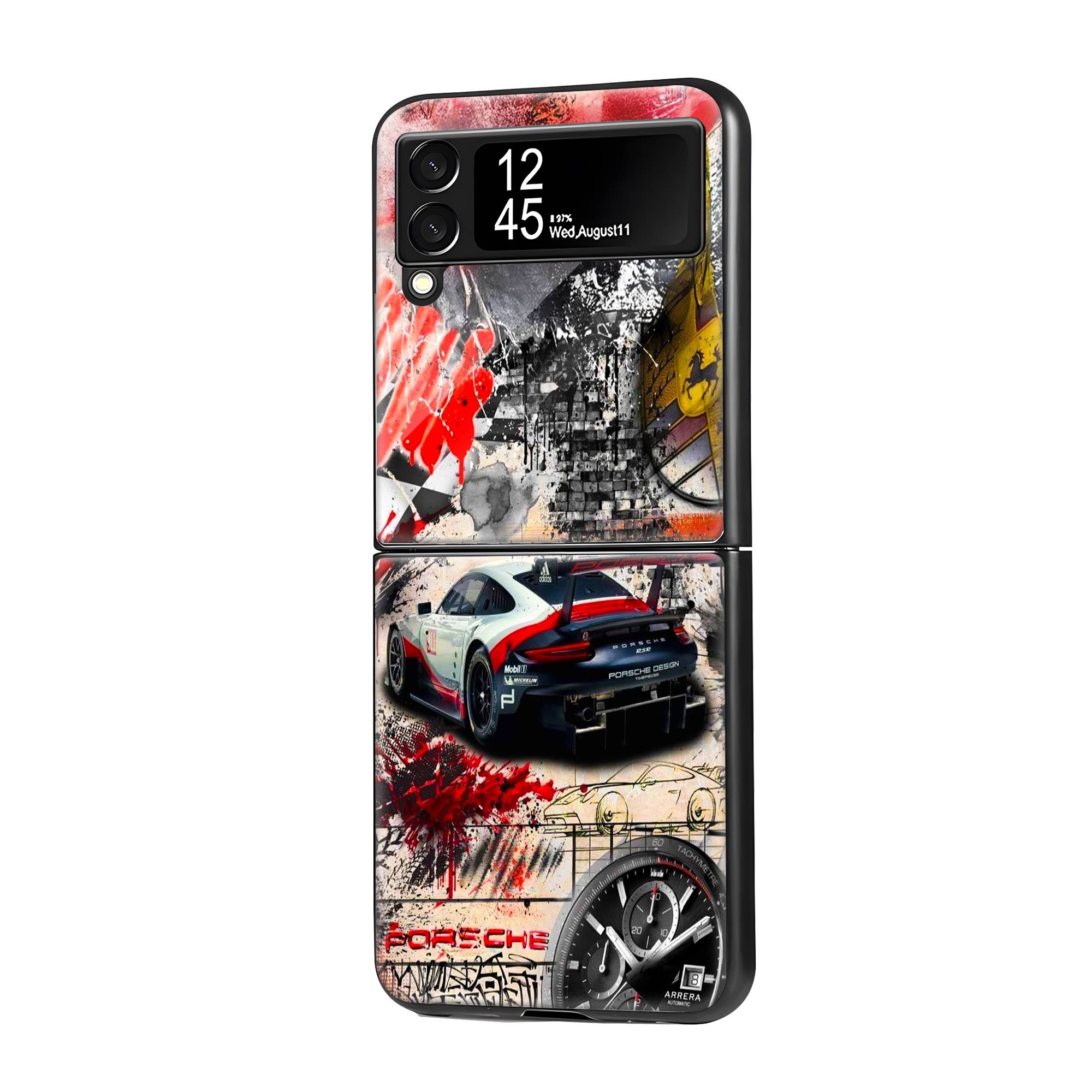 Porsche Samsung Z Flip Glass Case image 0 Main image