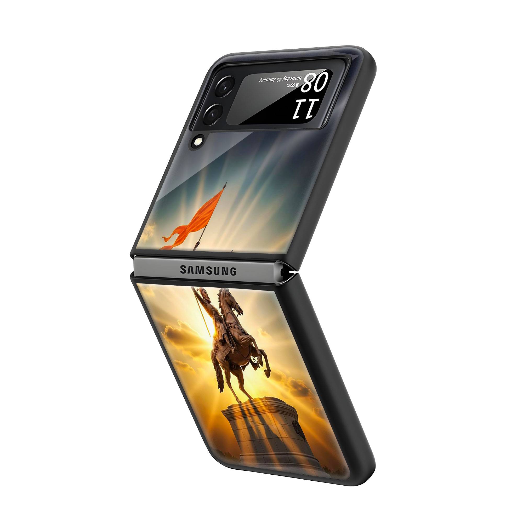 The Maratha Pride Samsung Z Flip Glass Case image 1