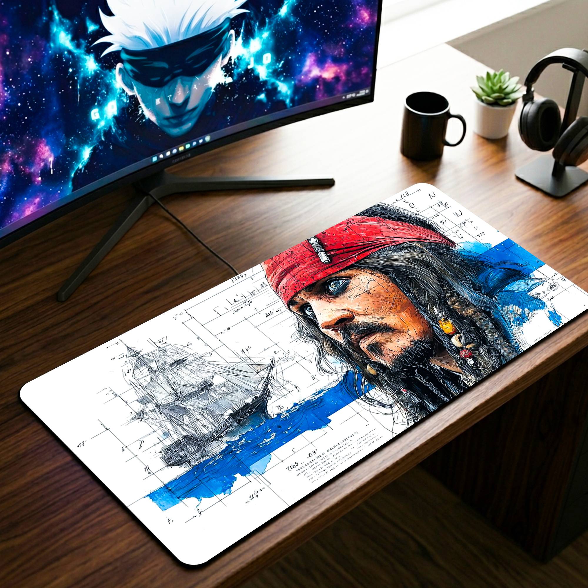 Jack Sparrow Desk Mat - 11 x 23 Inch image