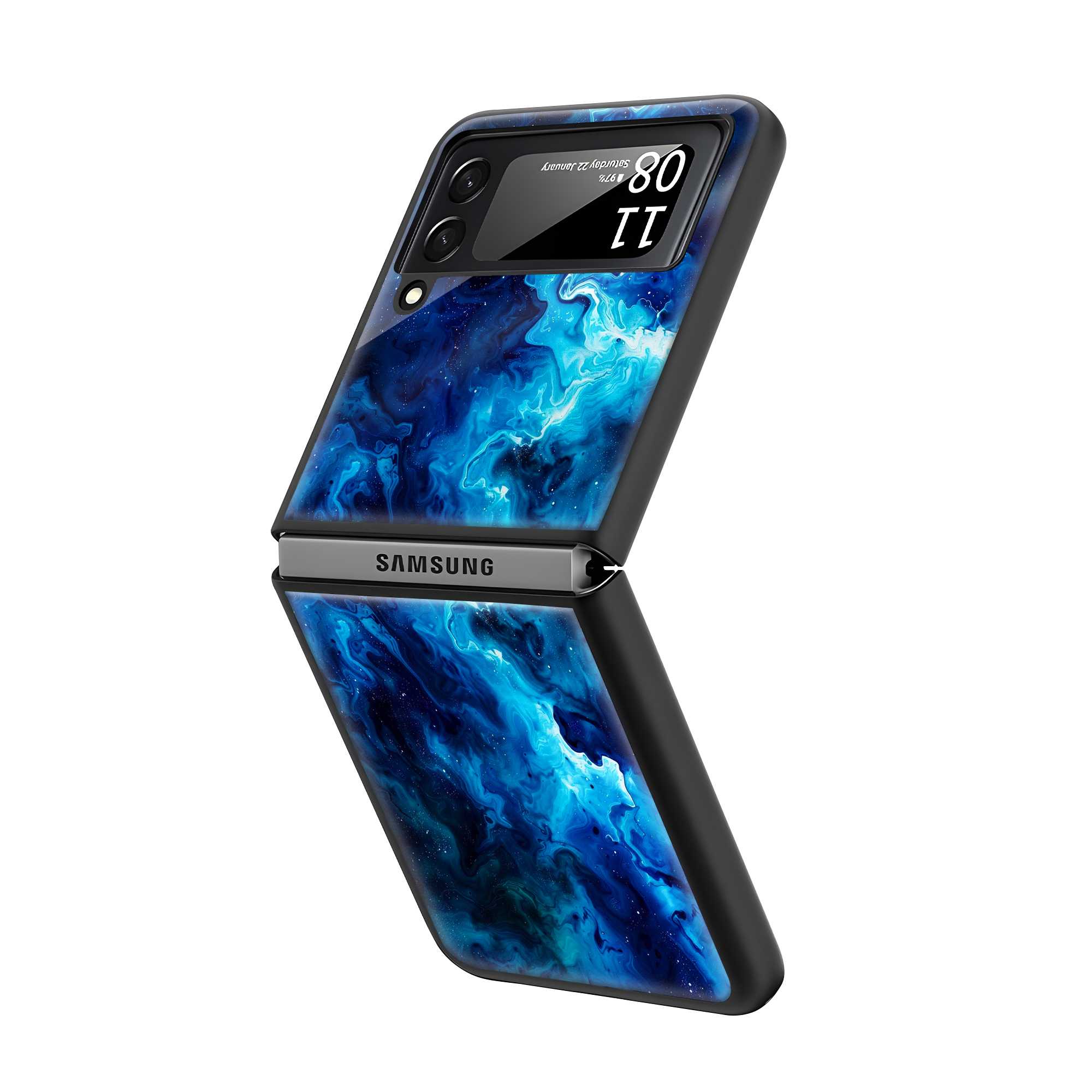 Starry Ocean Samsung Z Flip Glass Case Secondary image