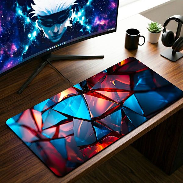 Geometric Glass Desk Mat - 11 x 23 Inch image