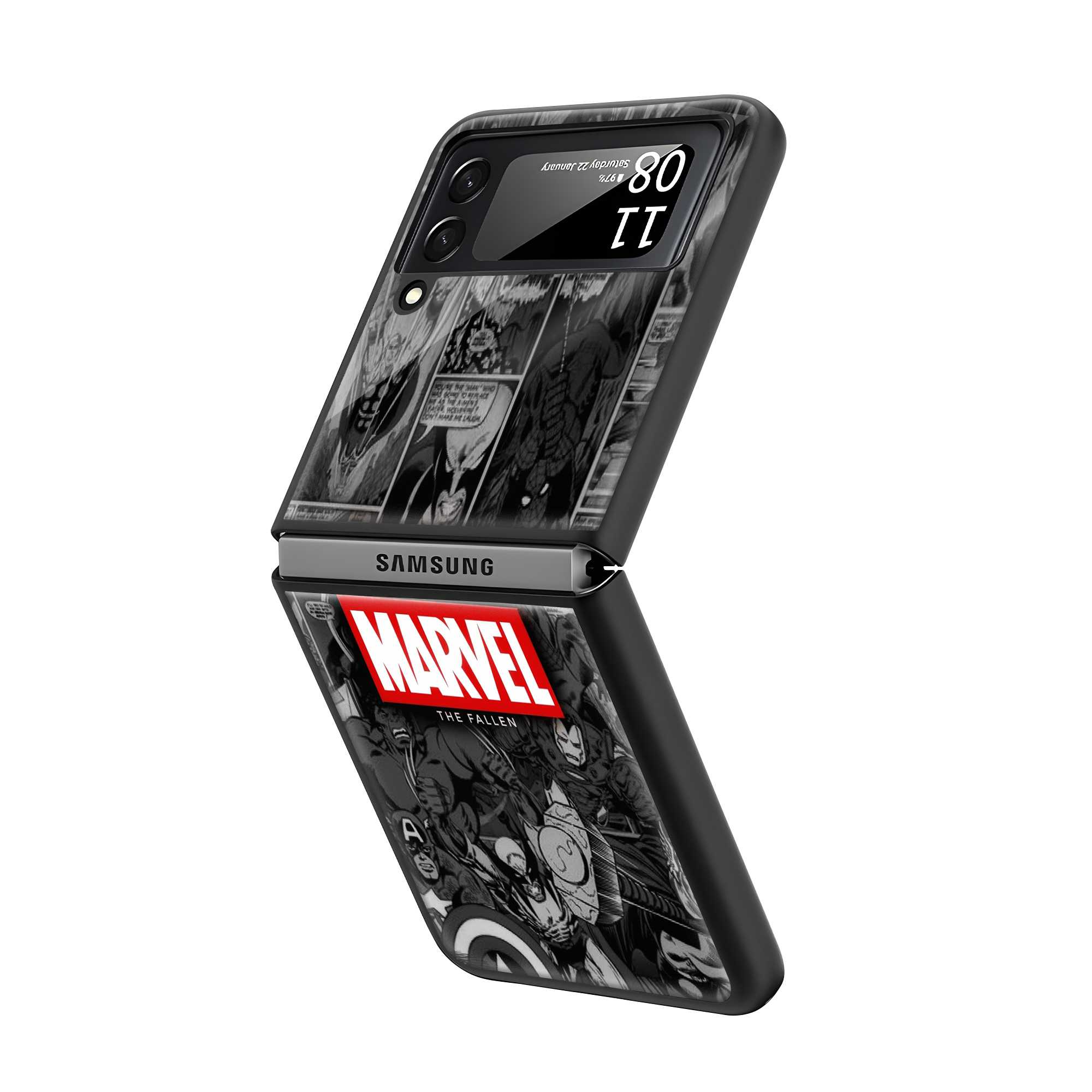 Marvel Comics Samsung Z Flip Glass Case image 1