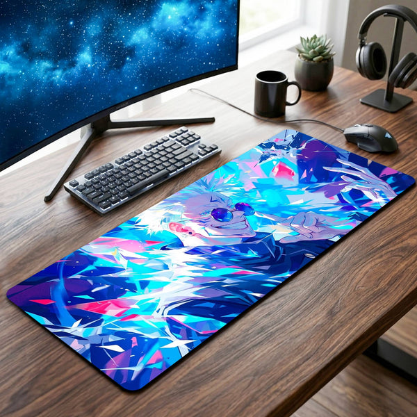Satoru Gojo Desk Mat - 12 x 32 Inch image